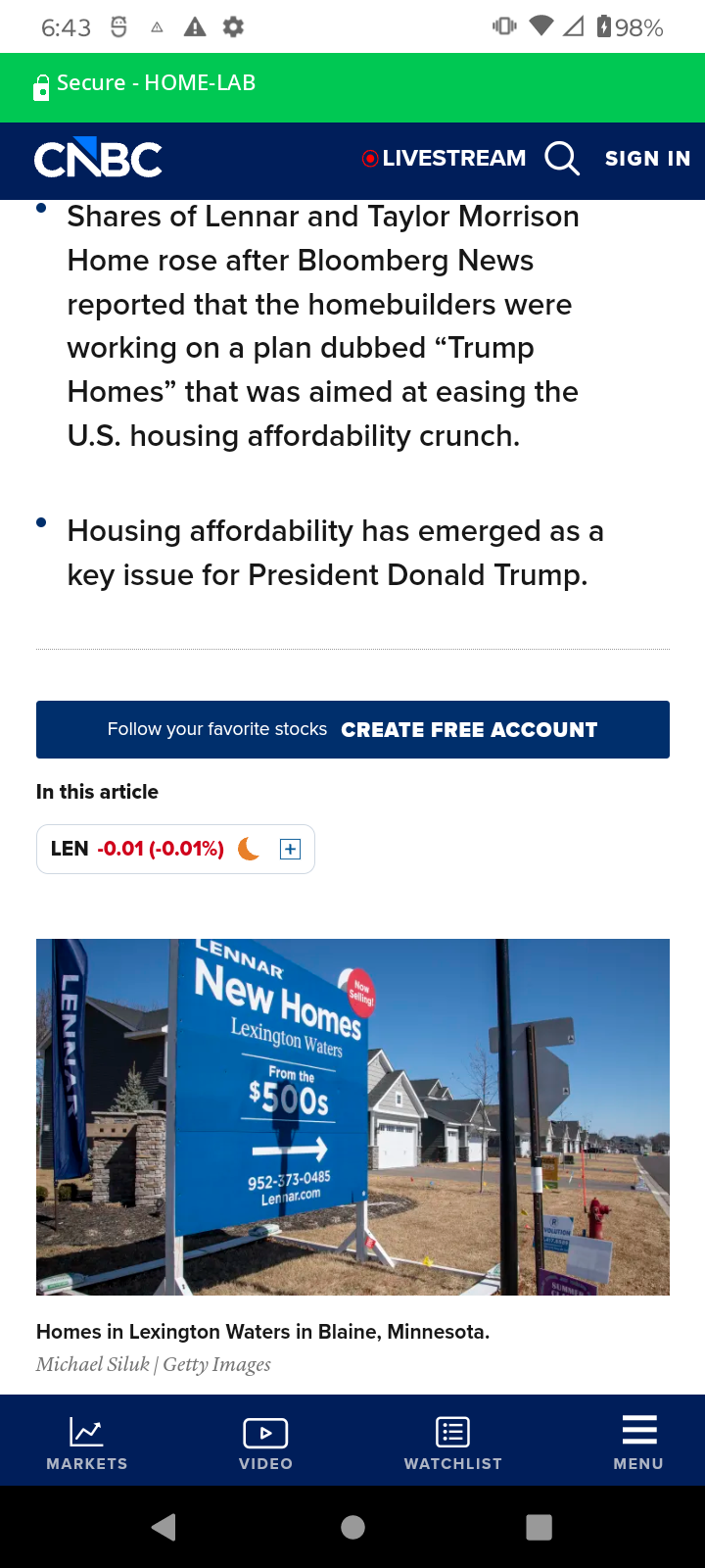 Browsing through tunnel